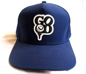 GOOD BOY GOLF Smiley Face Ball Adjustable Blue Snapback Baseball Mesh Hat Cap